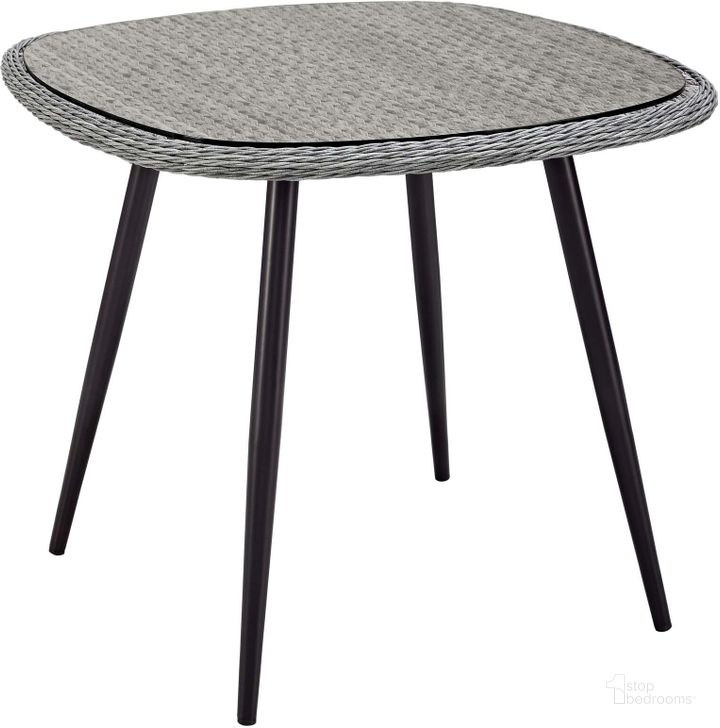 The appearance of Endeavor Gray 36 Inch Outdoor Patio Wicker Rattan Dining Table designed by Modway in the modern / contemporary interior design. This gray piece of furniture  was selected by 1StopBedrooms from Endeavor Collection to add a touch of cosiness and style into your home. Sku: EEI-3029-GRY. Material: Aluminium. Product Type: Outdoor Dining Table. Size: 36". Image1