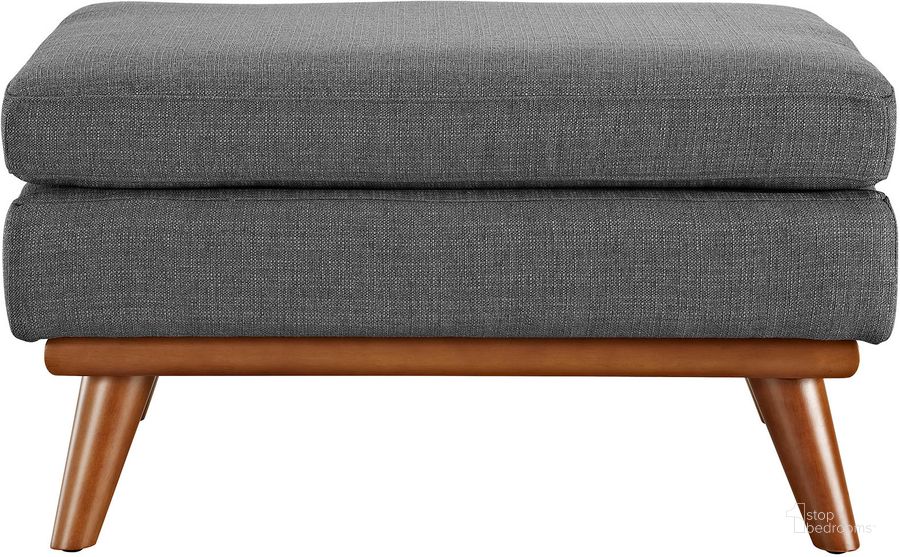 The appearance of Engage Gray Upholstered Fabric Ottoman EEI-1797-DOR designed by Modway in the modern / contemporary interior design. This gray piece of furniture  was selected by 1StopBedrooms from Engage Collection to add a touch of cosiness and style into your home. Sku: EEI-1797-DOR. Material: Wood. Product Type: Ottoman. Image1