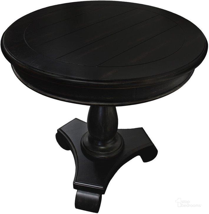 The appearance of Engineered Wood Round End Table In Antique Black designed by Best Master Furniture in the transitional interior design. This antique black piece of furniture  was selected by 1StopBedrooms from  to add a touch of cosiness and style into your home. Sku: Y106BLK. Material: Wood. Product Type: End Table. Image1