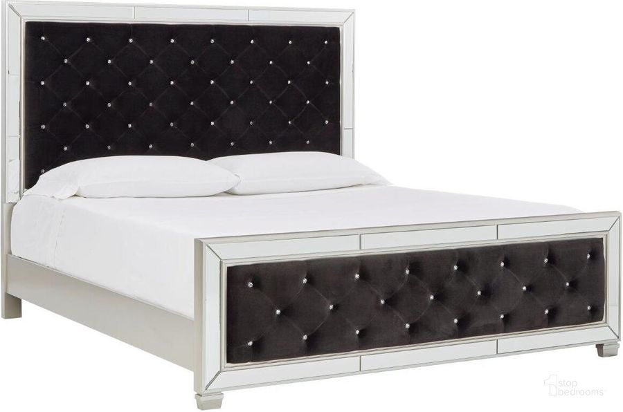 The appearance of Englishtown Black/Silver King Panel Bed designed by Atelier Home in the transitional interior design. This silver and black piece of furniture  was selected by 1StopBedrooms from Englishtown Collection to add a touch of cosiness and style into your home. Sku: B758-58;B758-56;B758-97. Bed Type: Panel Bed. Material: Wood. Product Type: Panel Bed. Bed Size: King. Image1