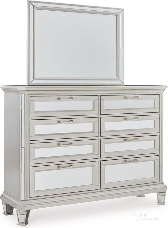 The appearance of Englishtown Silver Dresser and Mirror designed by Atelier Home in the modern / contemporary interior design. This silver piece of furniture  was selected by 1StopBedrooms from Englishtown Collection to add a touch of cosiness and style into your home. Sku: B758-31;B758-36. Material: Glass. Product Type: Dresser and Mirror. Image1