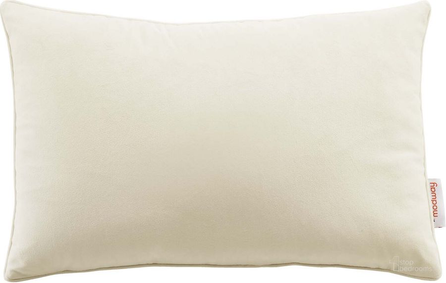 The appearance of Enhance 18 Inch Lumbar Performance Velvet Throw Pillow In Ivory designed by Modway in the modern / contemporary interior design. This ivory piece of furniture  was selected by 1StopBedrooms from Enhance Collection to add a touch of cosiness and style into your home. Sku: EEI-4703-IVO. Product Type: Pillows and Throw. Material: Velvet. Image1