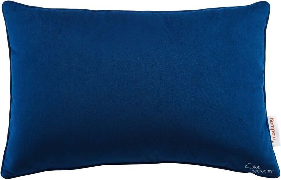 The appearance of Enhance 18 Inch Lumbar Performance Velvet Throw Pillow In Navy designed by Modway in the modern / contemporary interior design. This navy piece of furniture  was selected by 1StopBedrooms from Enhance Collection to add a touch of cosiness and style into your home. Sku: EEI-4703-NAV. Product Type: Pillows and Throw. Material: Velvet. Image1