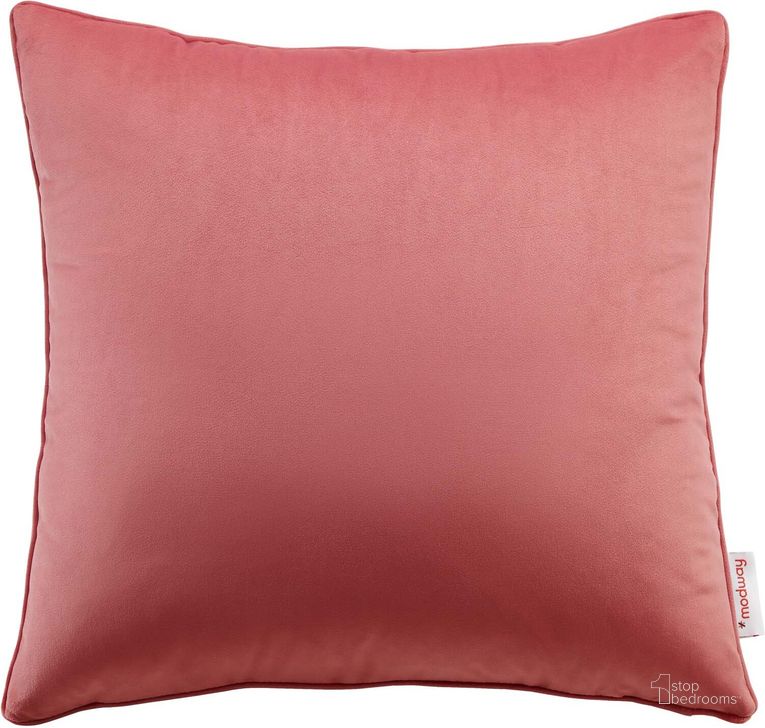 The appearance of Enhance 18 Inch Performance Velvet Throw Pillow In Blossom designed by Modway in the modern / contemporary interior design. This blossom piece of furniture  was selected by 1StopBedrooms from Enhance Collection to add a touch of cosiness and style into your home. Sku: EEI-4697-BLO. Product Type: Pillows and Throw. Material: Velvet. Image1