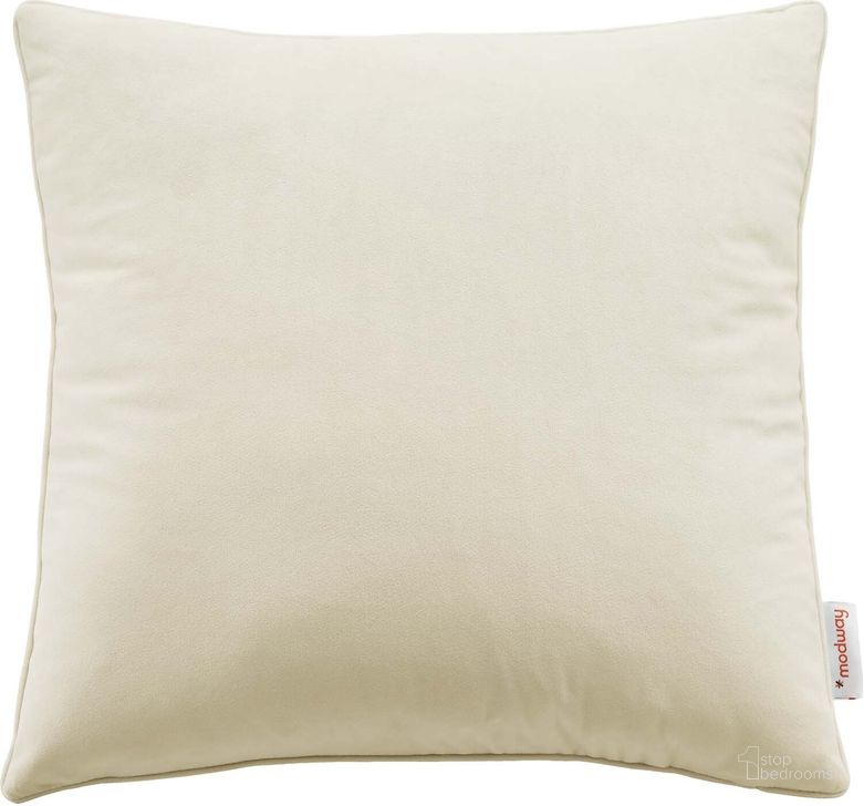 The appearance of Enhance 18 Inch Performance Velvet Throw Pillow In Ivory designed by Modway in the modern / contemporary interior design. This ivory piece of furniture  was selected by 1StopBedrooms from Enhance Collection to add a touch of cosiness and style into your home. Sku: EEI-4697-IVO. Product Type: Pillows and Throw. Material: Velvet. Image1