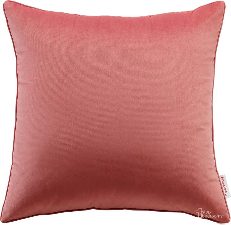 The appearance of Enhance 20 Inch Performance Velvet Throw Pillow In Blossom designed by Modway in the modern / contemporary interior design. This blossom piece of furniture  was selected by 1StopBedrooms from Enhance Collection to add a touch of cosiness and style into your home. Sku: EEI-4699-BLO. Material: Polyester. Product Type: Pillows and Throw. Image1