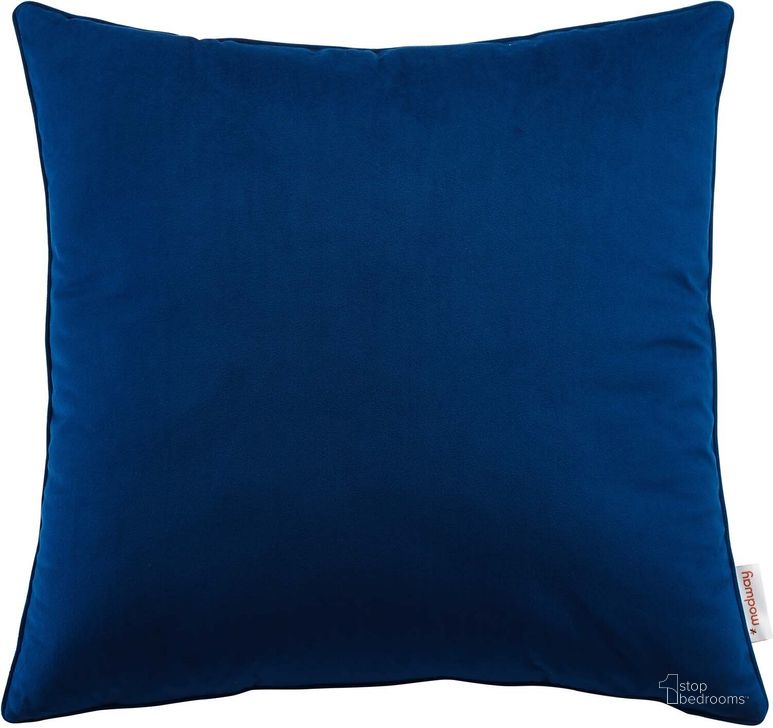 The appearance of Enhance 20 Inch Performance Velvet Throw Pillow In Navy designed by Modway in the modern / contemporary interior design. This navy piece of furniture  was selected by 1StopBedrooms from Enhance Collection to add a touch of cosiness and style into your home. Sku: EEI-4699-NAV. Material: Polyester. Product Type: Pillows and Throw. Image1