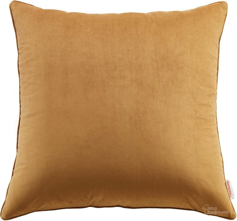 The appearance of Enhance 24 Inch Performance Velvet Throw Pillow In Cognac designed by Modway in the modern / contemporary interior design. This cognac piece of furniture  was selected by 1StopBedrooms from Enhance Collection to add a touch of cosiness and style into your home. Sku: EEI-4701-COG. Product Type: Pillows and Throw. Material: Velvet. Image1