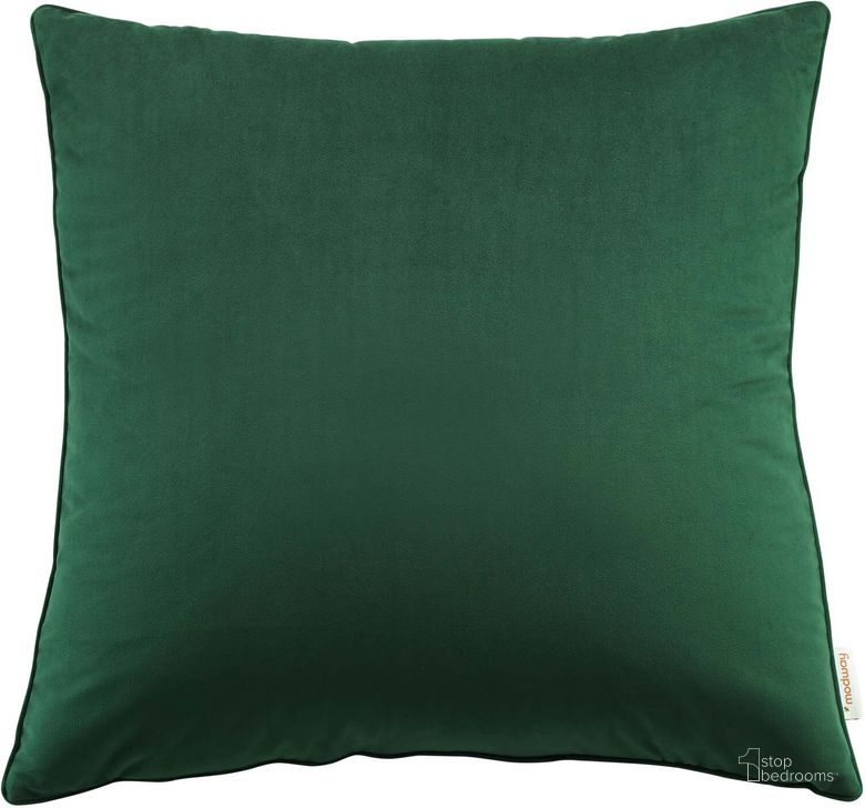 The appearance of Enhance 24 Inch Performance Velvet Throw Pillow In Green designed by Modway in the modern / contemporary interior design. This green piece of furniture  was selected by 1StopBedrooms from Enhance Collection to add a touch of cosiness and style into your home. Sku: EEI-4701-GRN. Product Type: Pillows and Throw. Material: Velvet. Image1