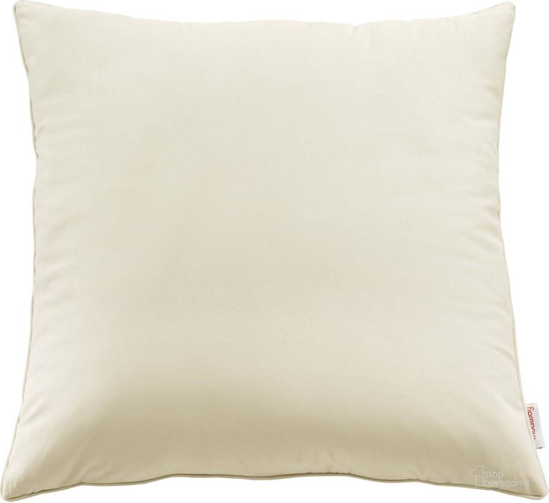 The appearance of Enhance 24 Inch Performance Velvet Throw Pillow In Ivory designed by Modway in the modern / contemporary interior design. This ivory piece of furniture  was selected by 1StopBedrooms from Enhance Collection to add a touch of cosiness and style into your home. Sku: EEI-4701-IVO. Product Type: Pillows and Throw. Material: Velvet. Image1
