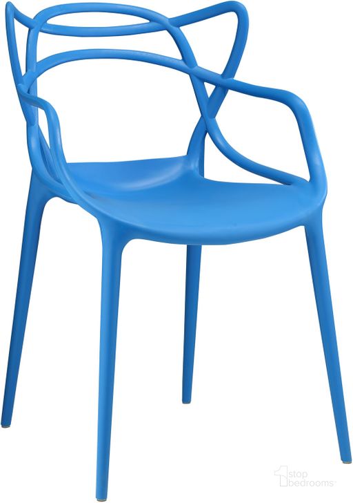 The appearance of Entangled Blue Dining Arm Chair designed by Modway in the modern / contemporary interior design. This blue piece of furniture  was selected by 1StopBedrooms from Entangled Collection to add a touch of cosiness and style into your home. Sku: EEI-1458-BLU. Product Type: Arm Chair. Material: Plastic. Image1
