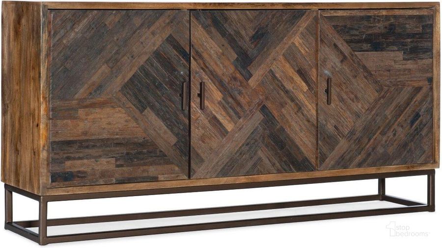 The appearance of Wood Entertainment Console designed by Hooker in the transitional interior design. This medium wood piece of furniture  was selected by 1StopBedrooms from 5905-55 Collection to add a touch of cosiness and style into your home. Sku: 5905-55469-85. Material: Wood. Product Type: TV Stands and TV Console. Image1