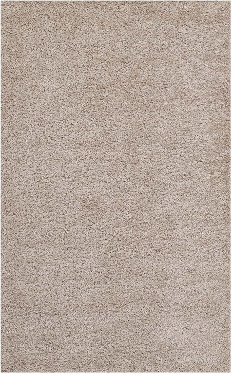 The appearance of Enyssa Solid 5X8 Shag Area Rug In Beige and Ivory designed by Modway in the modern / contemporary interior design. This beige and ivory piece of furniture  was selected by 1StopBedrooms from Enyssa Collection to add a touch of cosiness and style into your home. Sku: R-1145F-58. Material: Polypropylene. Product Type: Area Rugs. Image1
