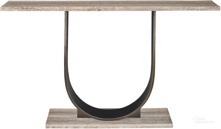 The appearance of Equilibrium Console Table In Gray designed by Universal in the modern / contemporary interior design. This gray piece of furniture  was selected by 1StopBedrooms from Equilibrium Collection to add a touch of cosiness and style into your home. Sku: U119803C. Product Type: Console Table. Image1