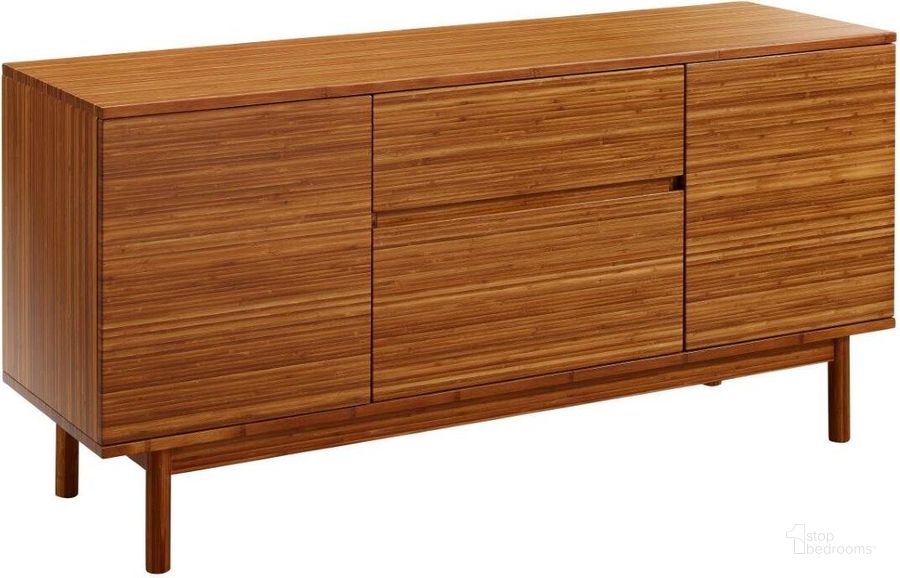 The appearance of Erikka Sideboard Amber designed by Greenington in the modern / contemporary interior design. This amber piece of furniture  was selected by 1StopBedrooms from Erikka Collection to add a touch of cosiness and style into your home. Sku: GE0003AM. Product Type: Sideboard. Material: Bamboo. Image1