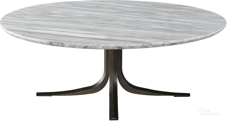 The appearance of Erinn V X Universal Aro Marble Cocktail Table designed by Universal in the modern / contemporary interior design. This marble piece of furniture  was selected by 1StopBedrooms from Erinn V X Universal Collection to add a touch of cosiness and style into your home. Sku: U225818. Material: Aluminum. Product Type: Cocktail Table. Image1