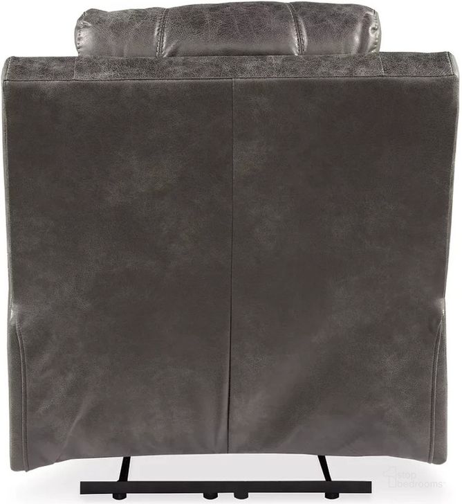 Erlangen Power Recliner With Adjustable Headrest In Midnight by Ashley