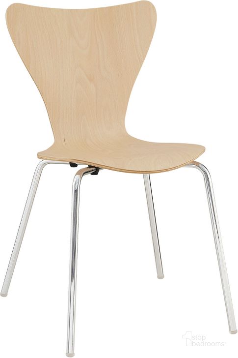 The appearance of Ernie Natural Dining Side Chair designed by Modway in the modern / contemporary interior design. This natural piece of furniture  was selected by 1StopBedrooms from Ernie Collection to add a touch of cosiness and style into your home. Sku: EEI-537-NAT. Material: Wood. Product Type: Side Chair. Image1