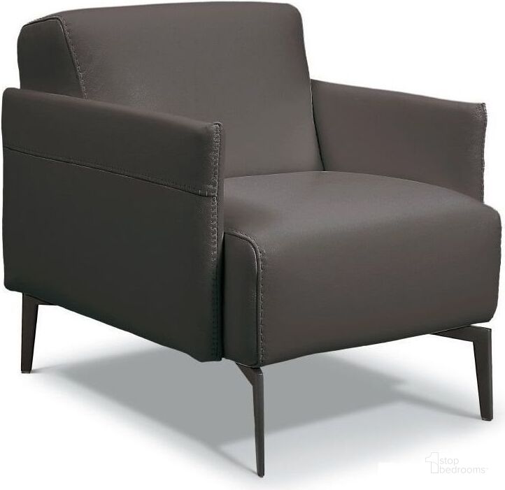 The appearance of Eros Dark Grey Leather Accent Chair designed by Bellini Modern Living in the modern / contemporary interior design. This dark gray piece of furniture  was selected by 1StopBedrooms from Eros Collection to add a touch of cosiness and style into your home. Sku: Eros DGY. Product Type: Accent Chair.