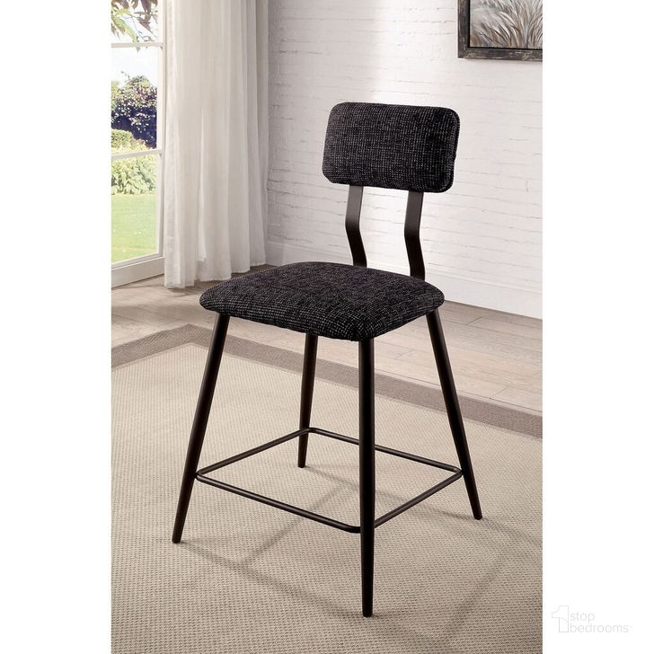 The appearance of Esdargo Counter Height Chair Set of 2 In Black and Distressed Dark Oak designed by Furniture of America in the industrial interior design. This black and distressed dark oak piece of furniture  was selected by 1StopBedrooms from Esdargo Collection to add a touch of cosiness and style into your home. Sku: CM3789BK-PC-2PK. Material: Wood. Product Type: Counter Height Chair. Image1