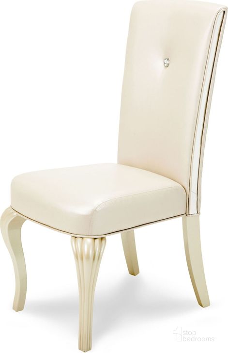 The appearance of Esmonae White Side Chair Dining Chair Set of 2 designed by Artisan Elegance in the traditional interior design. This white piece of furniture  was selected by 1StopBedrooms from Esmonae Collection to add a touch of cosiness and style into your home. Sku: 9001603-08. Material: Wood. Product Type: Side Chair.