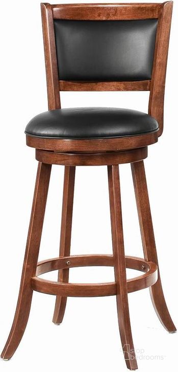 The appearance of Espresso 29" Swivel Bar Stool Set of 2 designed by Coaster in the transitional interior design. This brown piece of furniture  was selected by 1StopBedrooms from Espresso Collection to add a touch of cosiness and style into your home. Sku: 101920. Material: Wood. Product Type: Barstool. Image1