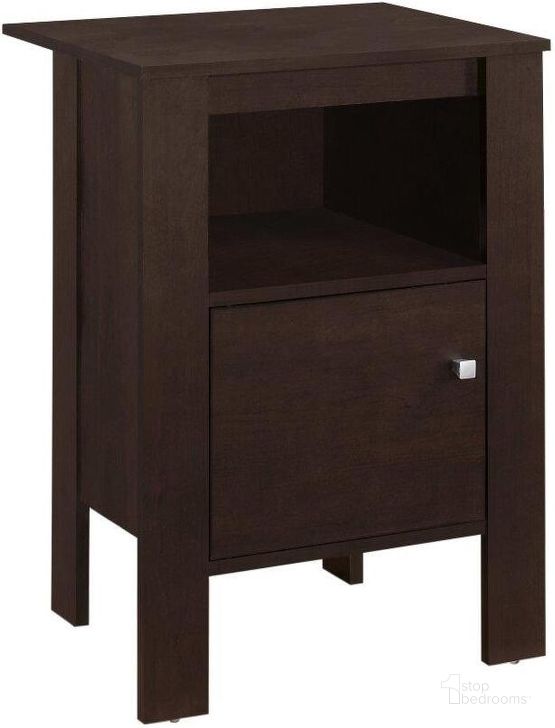 Espresso hot sale bedside table