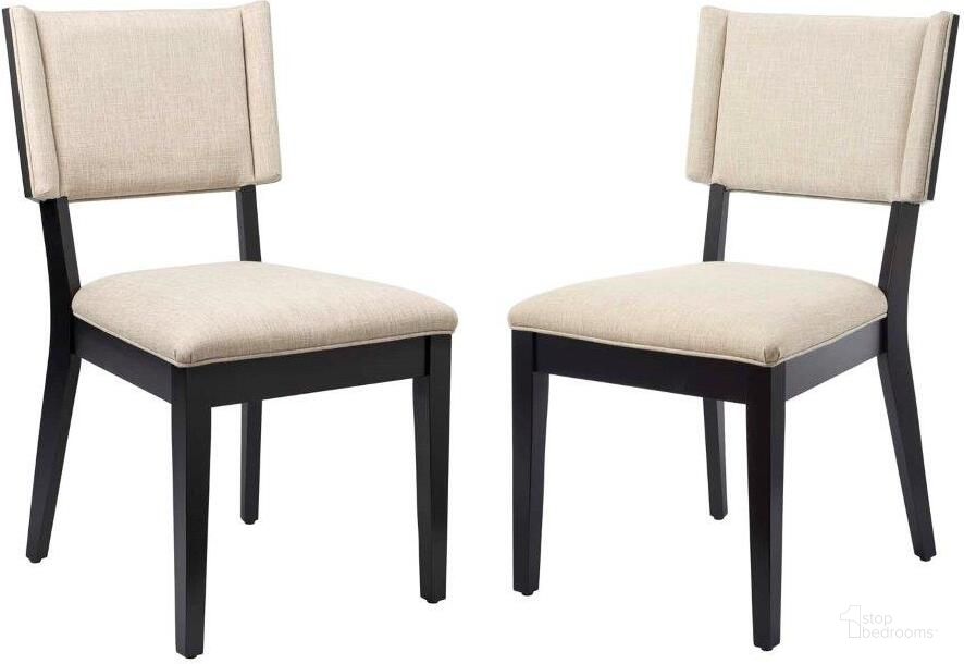 The appearance of Esquire Beige Dining Chairs - Set Of 2 designed by Modway in the modern / contemporary interior design. This beige piece of furniture  was selected by 1StopBedrooms from Esquire Collection to add a touch of cosiness and style into your home. Sku: EEI-4559-BEI. Product Type: Dining Chair. Material: Rubberwood. Image1