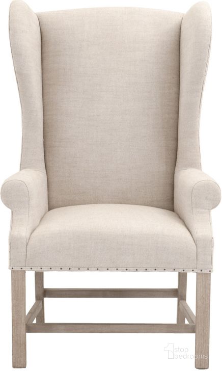 The appearance of Essentials Gray Chateau Arm Chair 6417UP.BIS-BT-NG designed by Essentials For Living in the transitional interior design. This cream piece of furniture  was selected by 1StopBedrooms from Essentials Collection to add a touch of cosiness and style into your home. Sku: 6417UP.BIS-BT/NG. Material: Wood. Product Type: Arm Chair. Image1