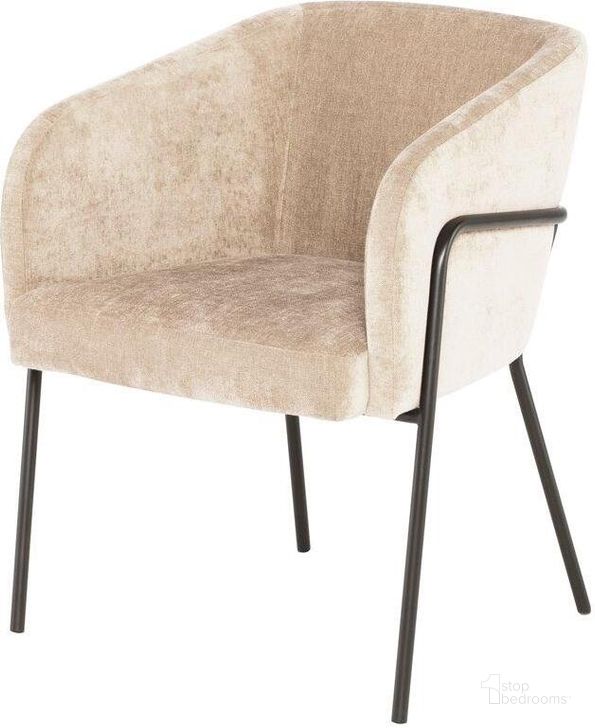 The appearance of Estella Almond Fabric Dining Chair designed by Nuevo in the modern / contemporary interior design. This almond piece of furniture  was selected by 1StopBedrooms from Estella Collection to add a touch of cosiness and style into your home. Sku: HGMV187. Material: Fabric. Product Type: Dining Chair.