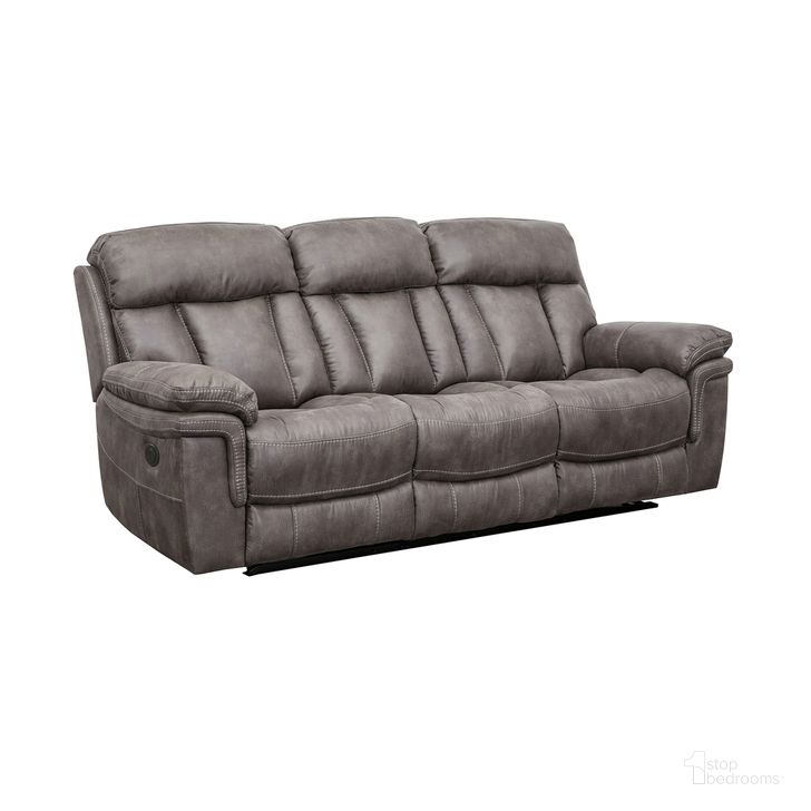 The appearance of Estelle Power Reclining Sofa In Gunmetal Fabric designed by Armen Living in the modern / contemporary interior design. This gunmetal piece of furniture  was selected by 1StopBedrooms from Estelle Collection to add a touch of cosiness and style into your home. Sku: LCES3GM. Material: Polyester. Product Type: Sofa. Image1