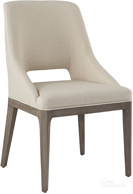 The appearance of Estrada Dining Chair In Light Grey Oak And Mainz Cream designed by Sunpan in the transitional interior design. This light grey piece of furniture  was selected by 1StopBedrooms from Estrada Collection to add a touch of cosiness and style into your home. Sku: 108818. Material: Fabric. Product Type: Dining Chair. Image1