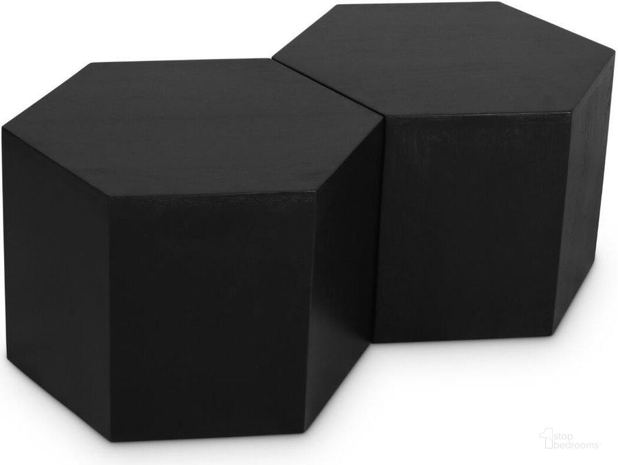 The appearance of Eternal Black Coffee Table 262-CT-2PC designed by Meridian in the modern / contemporary interior design. This black piece of furniture  was selected by 1StopBedrooms from Eternal Collection to add a touch of cosiness and style into your home. Sku: 262-CT-2PC-1;262-CT-2PC-2. Material: Wood. Product Type: Coffee Table. Image1
