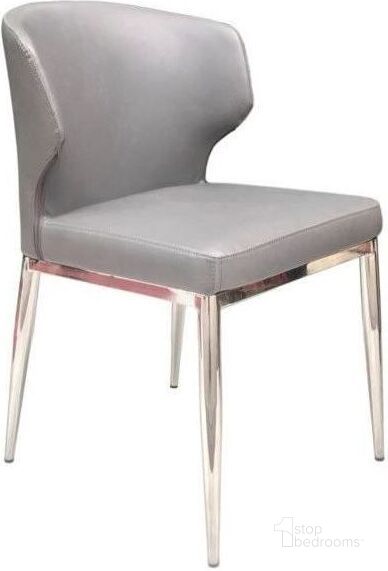 The appearance of Eton Dark Grey Dining Chair Set Of 2 designed by Bellini Modern Living in the transitional interior design. This gray piece of furniture  was selected by 1StopBedrooms from Eton Collection to add a touch of cosiness and style into your home. Sku: Eton DGY. Product Type: Dining Chair. Image1