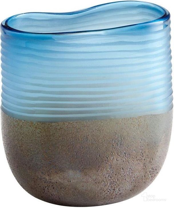 The appearance of Europa Blue And Iron Glaze Small Vase designed by Cyan Design in the modern / contemporary interior design. This blue piece of furniture  was selected by 1StopBedrooms from Europa Collection to add a touch of cosiness and style into your home. Sku: 10343. Material: Glass. Product Type: Vase.