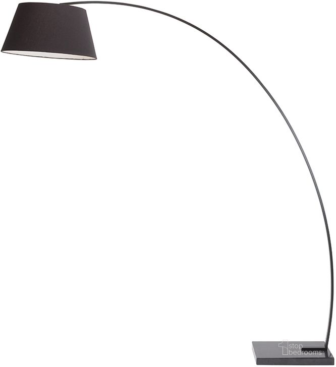 The appearance of Evan Black Fabric Floor Lamp designed by Nuevo in the modern / contemporary interior design. This black piece of furniture  was selected by 1StopBedrooms from Evan Collection to add a touch of cosiness and style into your home. Sku: HGRA379. Material: Metal. Product Type: Floor Lamp. Image1