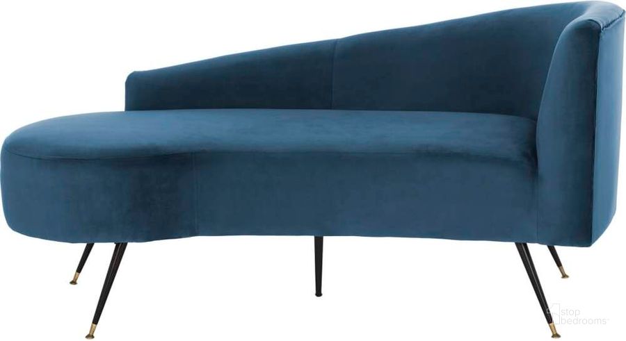 The appearance of Evangeline Navy Parisian Settee designed by Safavieh in the modern / contemporary interior design. This navy piece of furniture  was selected by 1StopBedrooms from Evangeline Collection to add a touch of cosiness and style into your home. Sku: LVS6300C. Product Type: Loveseat. Material: Iron. Image1