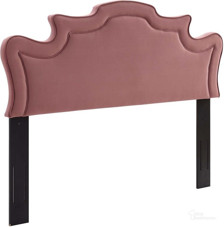 The appearance of Evangeline Performance Velvet Twin Headboard In Dusty Rose designed by Modway in the  interior design. This dusty rose piece of furniture  was selected by 1StopBedrooms from Evangeline Collection to add a touch of cosiness and style into your home. Sku: MOD-6571-DUS. Product Type: Headboard. Bed Size: Twin. Material: MDF. Image1