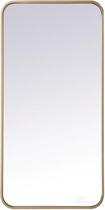 The appearance of Evermore Brass Rectangular Mirror MR801836BR designed by Elegant Lighting in the transitional interior design. This brass piece of furniture  was selected by 1StopBedrooms from Evermore Collection to add a touch of cosiness and style into your home. Sku: MR801836BR. Material: Metal. Product Type: Mirror. Image1