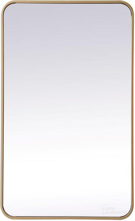 The appearance of Evermore Brass Rectangular Mirror MR802236BR designed by Elegant Lighting in the transitional interior design. This brass piece of furniture  was selected by 1StopBedrooms from Evermore Collection to add a touch of cosiness and style into your home. Sku: MR802236BR. Material: Metal. Product Type: Mirror. Image1