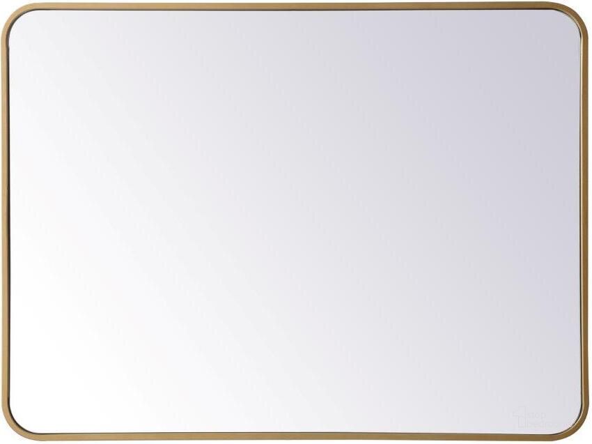 The appearance of Evermore Brass Rectangular Mirror MR802736BR designed by Elegant Lighting in the transitional interior design. This brass piece of furniture  was selected by 1StopBedrooms from Evermore Collection to add a touch of cosiness and style into your home. Sku: MR802736BR. Material: Metal. Product Type: Mirror. Image1