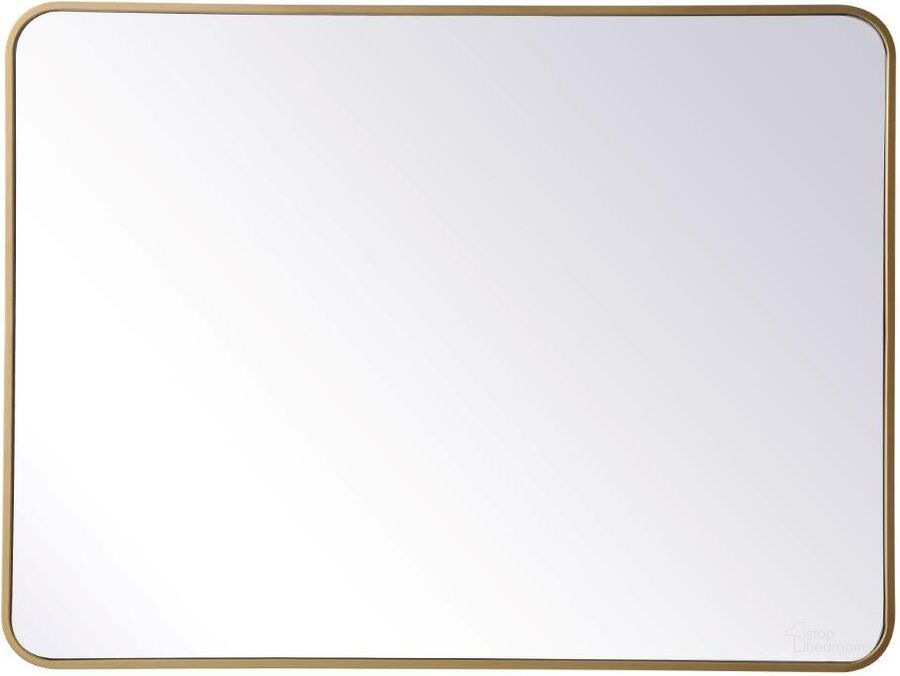 The appearance of Evermore Brass Rectangular Mirror MR803040BR designed by Elegant Lighting in the transitional interior design. This brass piece of furniture  was selected by 1StopBedrooms from Evermore Collection to add a touch of cosiness and style into your home. Sku: MR803040BR. Material: Metal. Product Type: Mirror. Image1