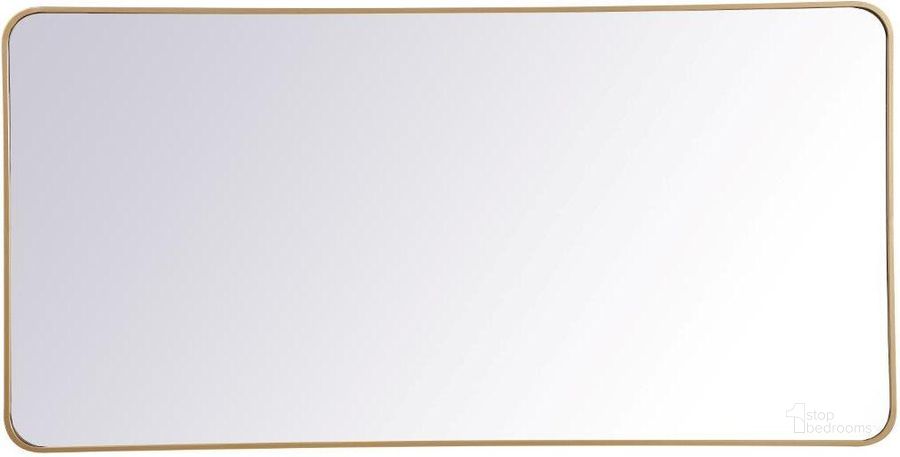 The appearance of Evermore Brass Rectangular Mirror MR803060BR designed by Elegant Lighting in the transitional interior design. This brass piece of furniture  was selected by 1StopBedrooms from Evermore Collection to add a touch of cosiness and style into your home. Sku: MR803060BR. Material: Metal. Product Type: Mirror. Image1