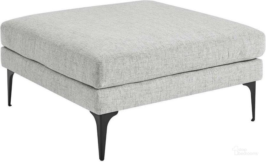 The appearance of Evermore Upholstered Fabric Ottoman In Light Gray designed by Modway in the modern / contemporary interior design. This light gray piece of furniture  was selected by 1StopBedrooms from Evermore Collection to add a touch of cosiness and style into your home. Sku: EEI-6015-LGR. Material: Polyester. Product Type: Ottoman. Image1