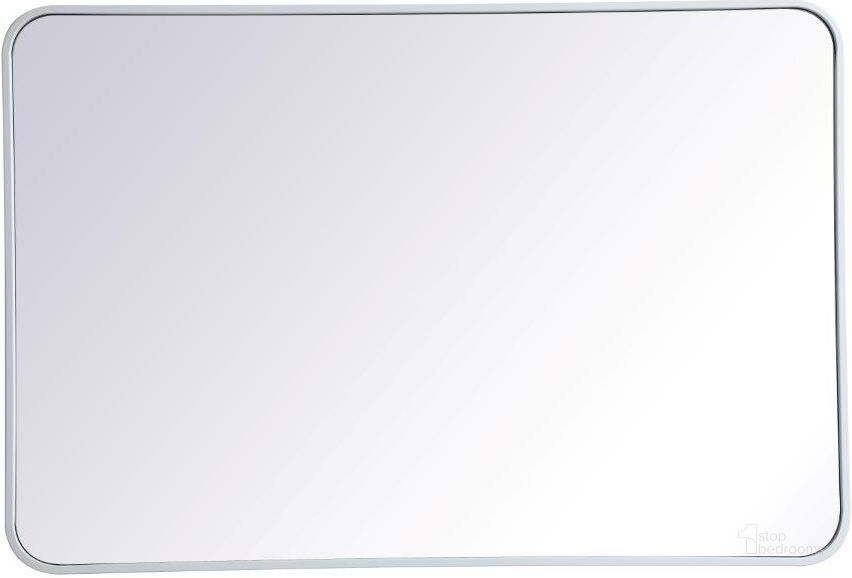 The appearance of Evermore White Rectangular Mirror MR802740WH designed by Elegant Lighting in the transitional interior design. This white piece of furniture  was selected by 1StopBedrooms from Evermore Collection to add a touch of cosiness and style into your home. Sku: MR802740WH. Material: Metal. Product Type: Mirror. Image1