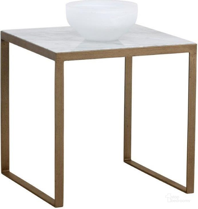 The appearance of Evert End Table - White designed by Sunpan in the modern / contemporary interior design. This white piece of furniture  was selected by 1StopBedrooms from Mixt Collection to add a touch of cosiness and style into your home. Sku: 103452. Material: Marble. Product Type: End Table. Image1