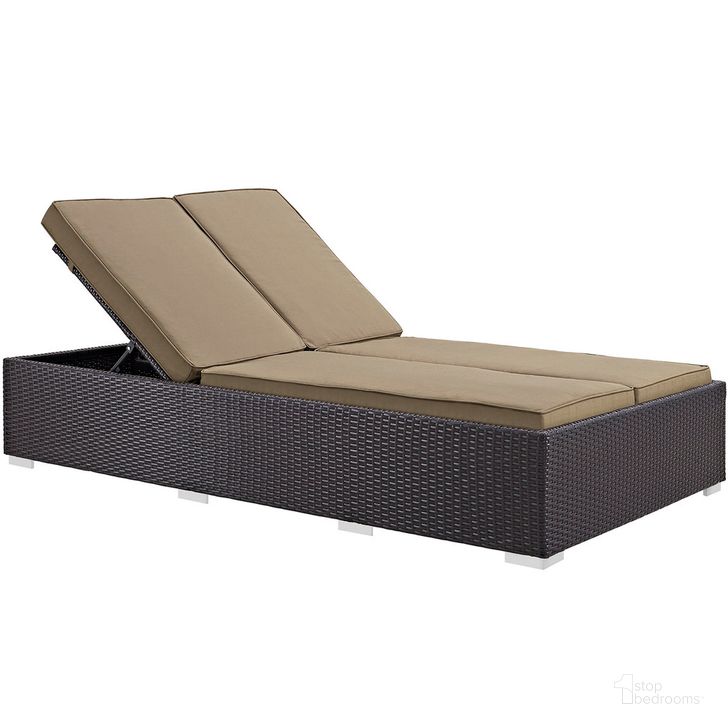 The appearance of Evince Double Outdoor Patio Chaise In Espresso Mocha designed by Modway in the  interior design. This espresso mocha piece of furniture  was selected by 1StopBedrooms from Evince Collection to add a touch of cosiness and style into your home. Sku: EEI-787-EXP-MOC. Material: Rattan. Product Type: Outdoor Chaise Lounge. Image1