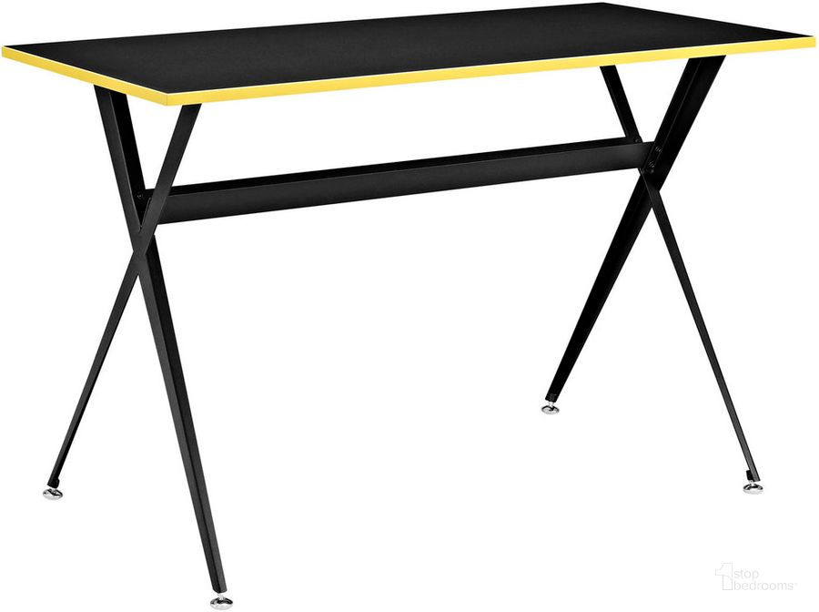 The appearance of Expound Office Desk In Black designed by Modway in the modern / contemporary interior design. This black piece of furniture  was selected by 1StopBedrooms from Expound Collection to add a touch of cosiness and style into your home. Sku: EEI-1325-BLK. Material: Metal. Product Type: Office Desk. Image1