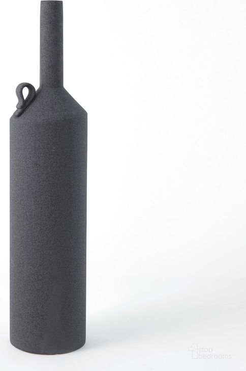 The appearance of Extra Large Metro Bottle In Black Crust designed by Global Views in the modern / contemporary interior design. This black piece of furniture  was selected by 1StopBedrooms from Metro Bottle Collection to add a touch of cosiness and style into your home. Sku: 7.10244. Material: Ceramic. Product Type: Decorative Accessory. Image1