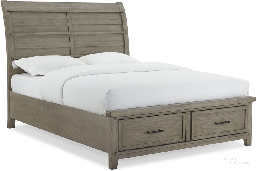 The appearance of Fairfax Contry Driftwood Queen Bed designed by New Classic in the  interior design. This driftwood piece of furniture  was selected by 1StopBedrooms from Fairfax Contry Collection to add a touch of cosiness and style into your home. Sku: B704W-310;B704W-328;B704W-338. Bed Type: Storage Bed. Product Type: Storage Bed. Bed Size: Queen. Image1